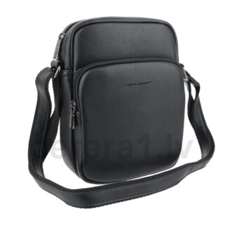 DAVID JONES 694402D black mākslīgās ādas soma vīriešiem